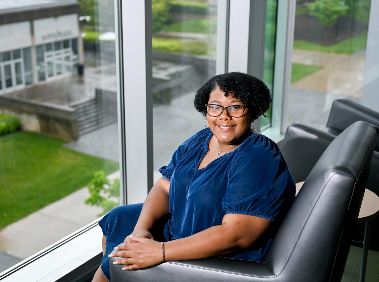 Martina Leach, the first in her family to attend college, will graduate from UTC on Saturday, May 6, with a bachelor's degree in biology. Photo by Angela Foster.