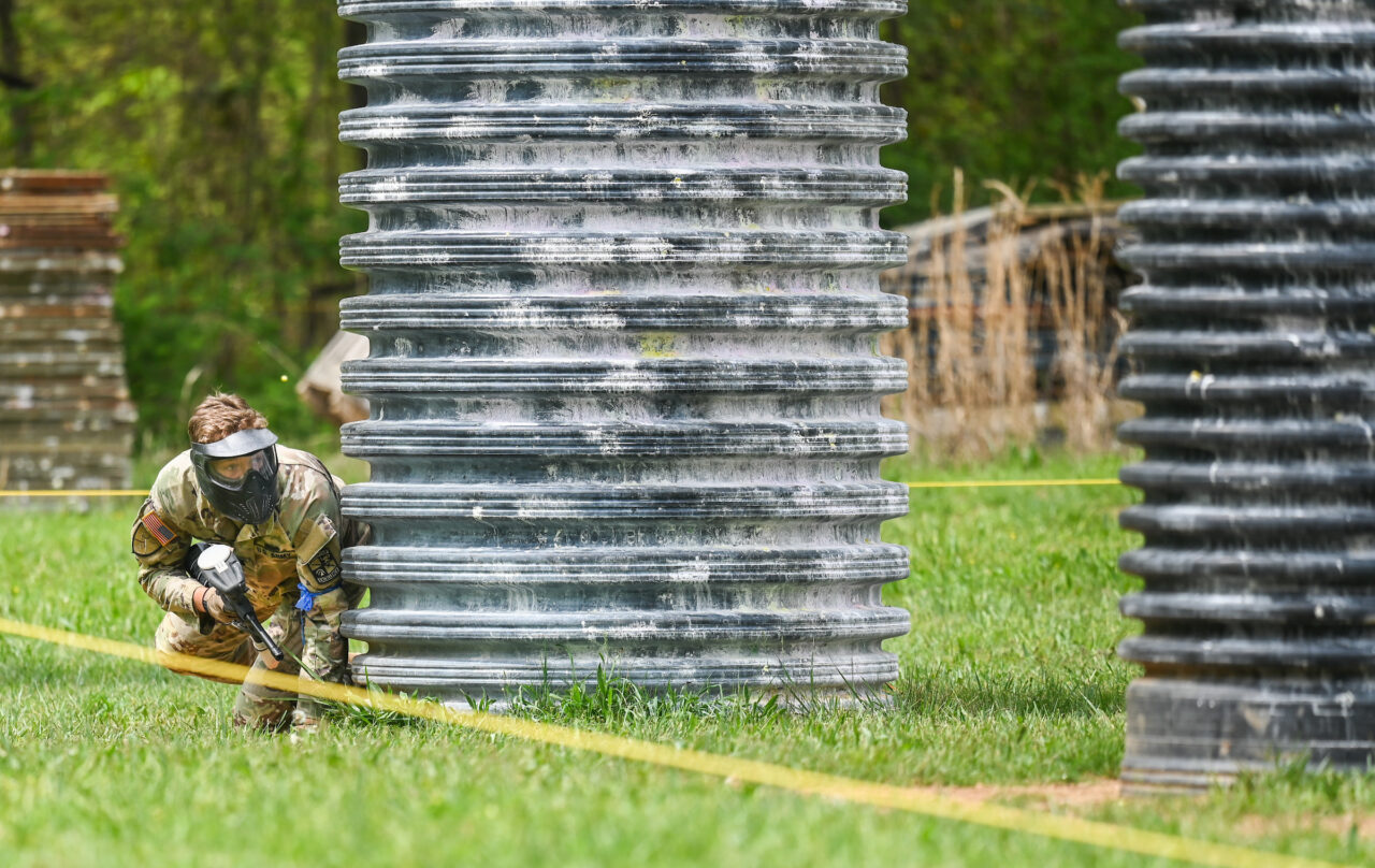 ROTC cadets participate in paint ball Thursday, Apr. 6, 2023 at Insane Paintball in Rossville, Ga.
