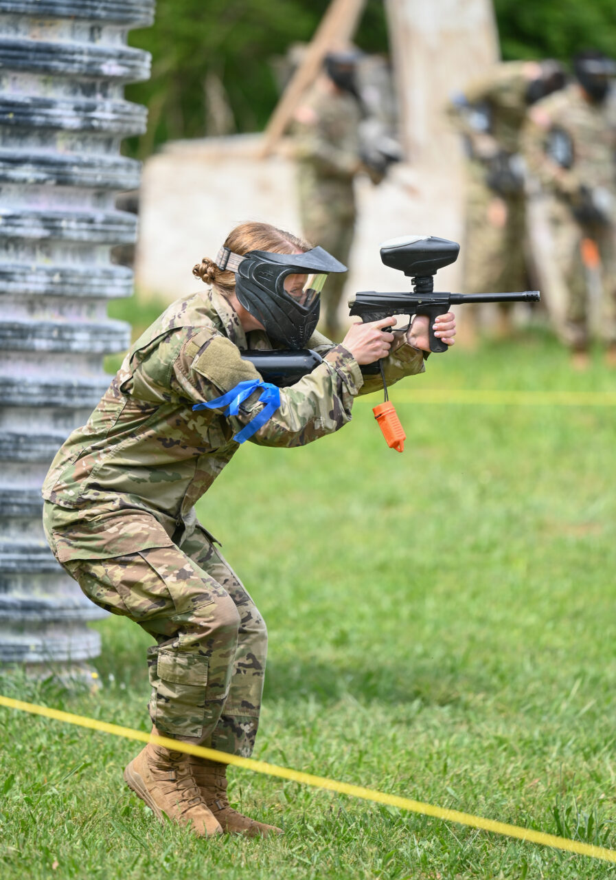 ROTC cadets participate in paint ball Thursday, Apr. 6, 2023 at Insane Paintball in Rossville, Ga.