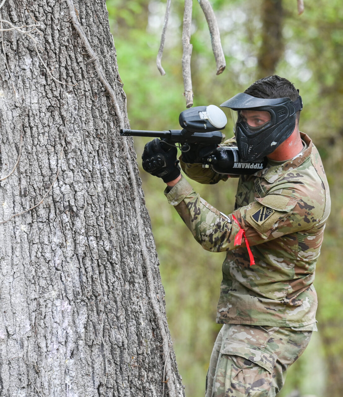 ROTC cadets participate in paint ball Thursday, Apr. 6, 2023 at Insane Paintball in Rossville, Ga.