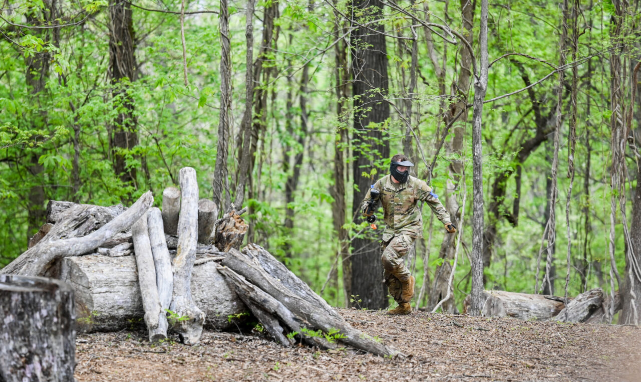 ROTC cadets participate in paint ball Thursday, Apr. 6, 2023 at Insane Paintball in Rossville, Ga.