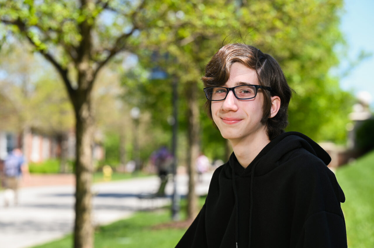 Sebastian Jimenez, a Brock Scholar in the Honors College majoring in biology and chemistry, will be participating in a National Science Foundation-funded summer research program at the University of Chicago. Photo by Angela Foster.