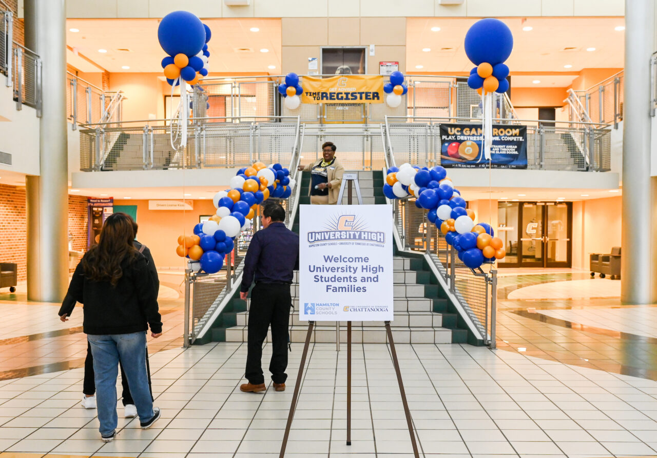Students and their families attend the kickoff for University High on Thursday, April 27, 2023 in the Chattanooga Room.