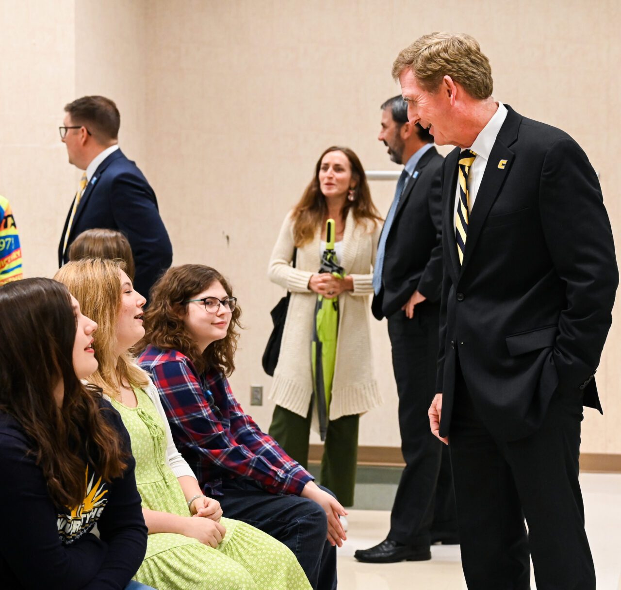 Students and their families attend the kickoff for University High on Thursday, April 27, 2023 in the Chattanooga Room.