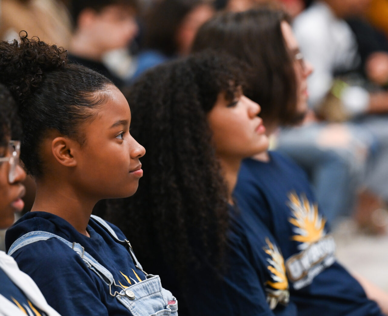 Students and their families attend the kickoff for University High on Thursday, April 27, 2023 in the Chattanooga Room.