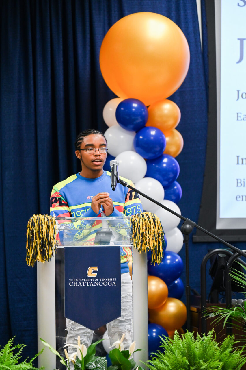 Students and their families attend the kickoff for University High on Thursday, April 27, 2023 in the Chattanooga Room.