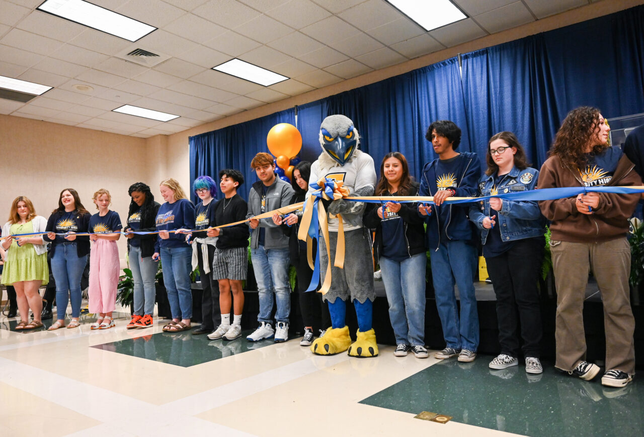 Students and their families attend the kickoff for University High on Thursday, April 27, 2023 in the Chattanooga Room.