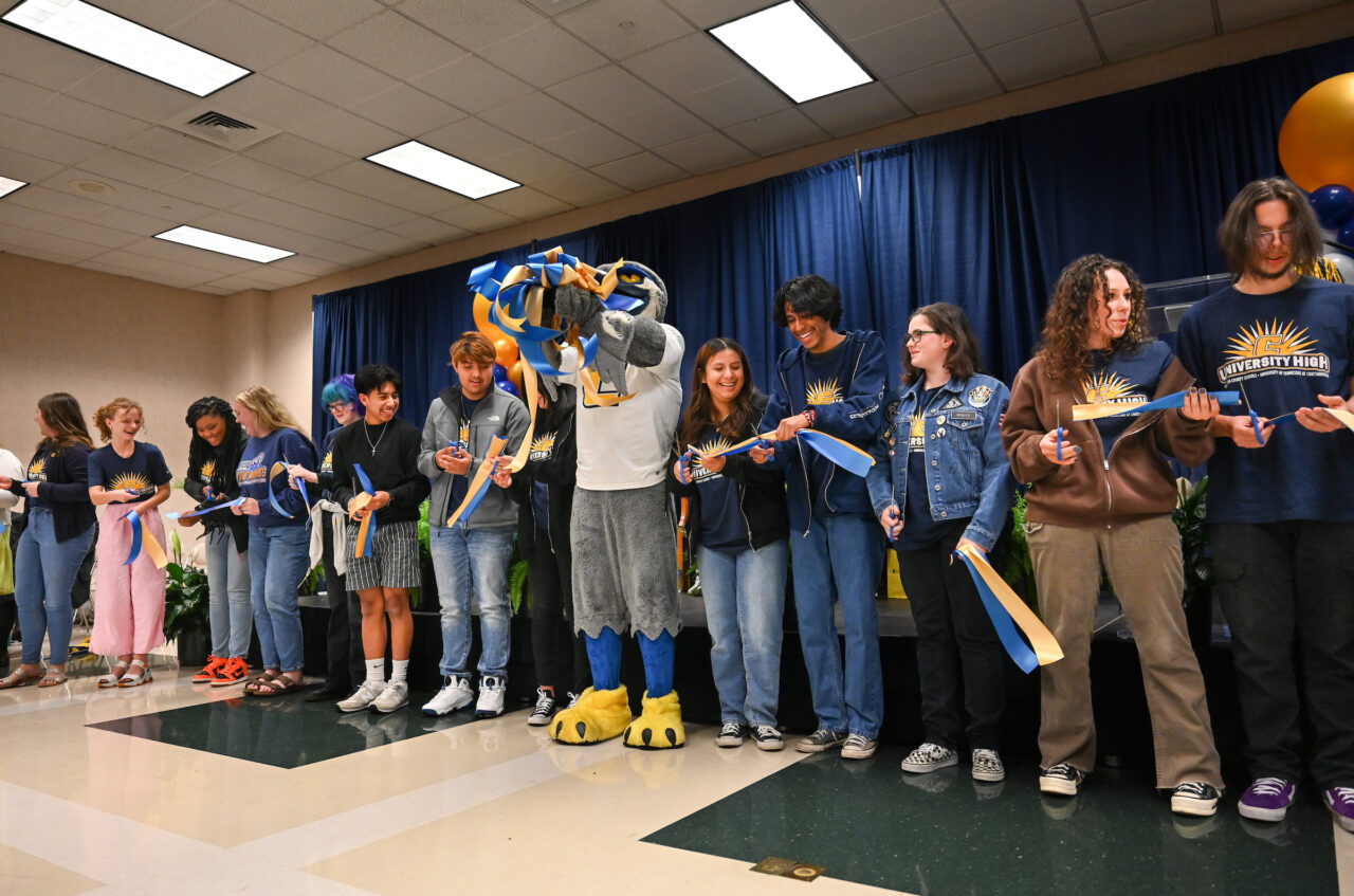Students and their families attend the kickoff for University High on Thursday, April 27, 2023 in the Chattanooga Room.