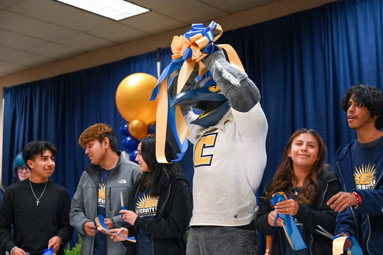 Students and their families attend the kickoff for University High on Thursday, April 27, 2023 in the Chattanooga Room.