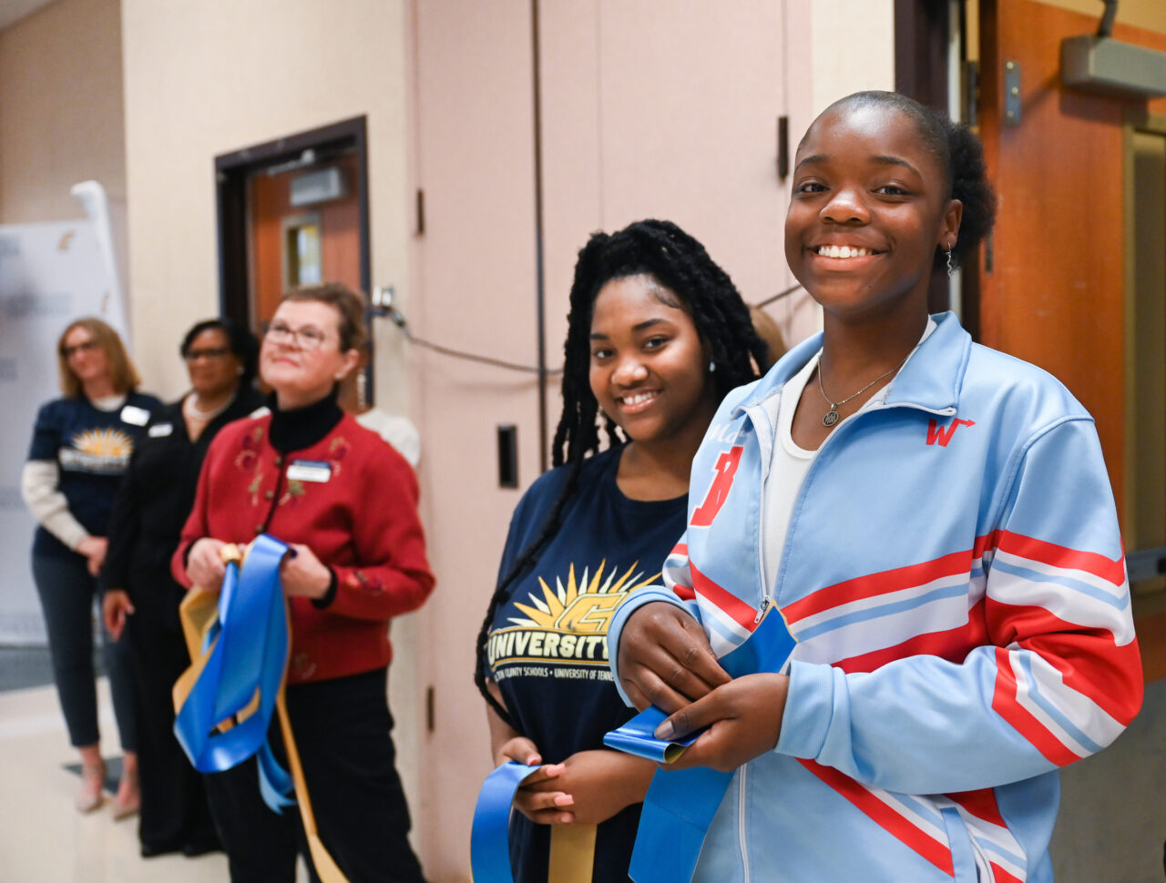 Students and their families attend the kickoff for University High on Thursday, April 27, 2023 in the Chattanooga Room.
