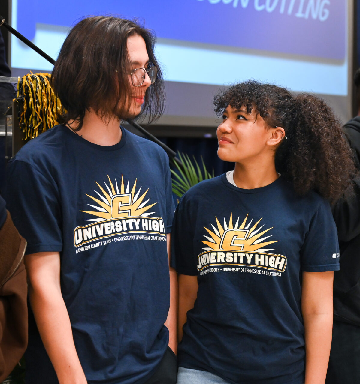 Students and their families attend the kickoff for University High on Thursday, April 27, 2023 in the Chattanooga Room.