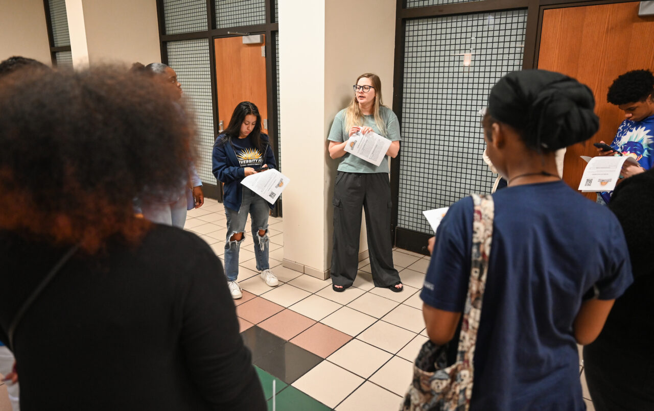 Students and their families attend the kickoff for University High on Thursday, April 27, 2023 in the Chattanooga Room.