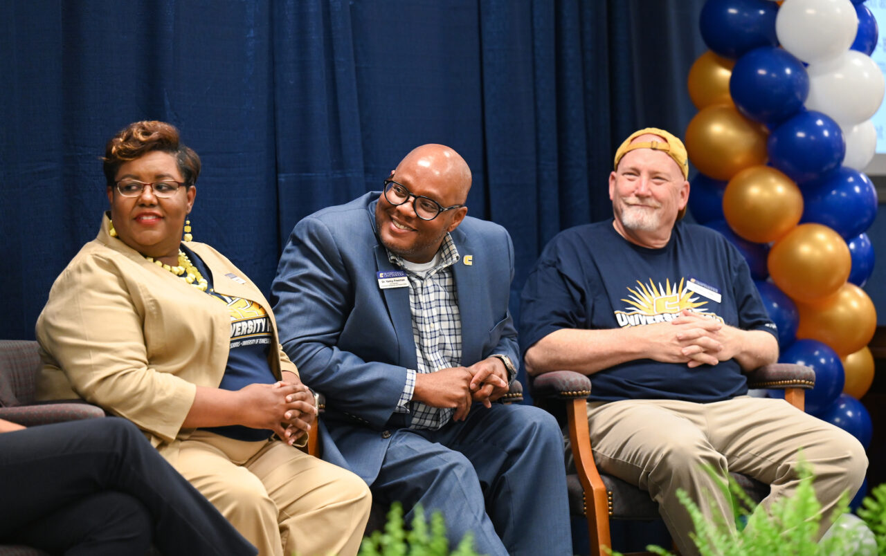Students and their families attend the kickoff for University High on Thursday, April 27, 2023 in the Chattanooga Room.