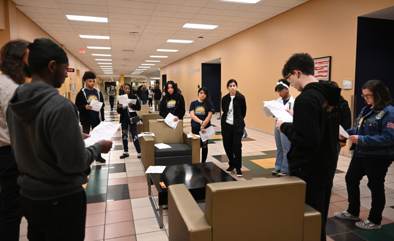Students and their families attend the kickoff for University High on Thursday, April 27, 2023 in the Chattanooga Room.