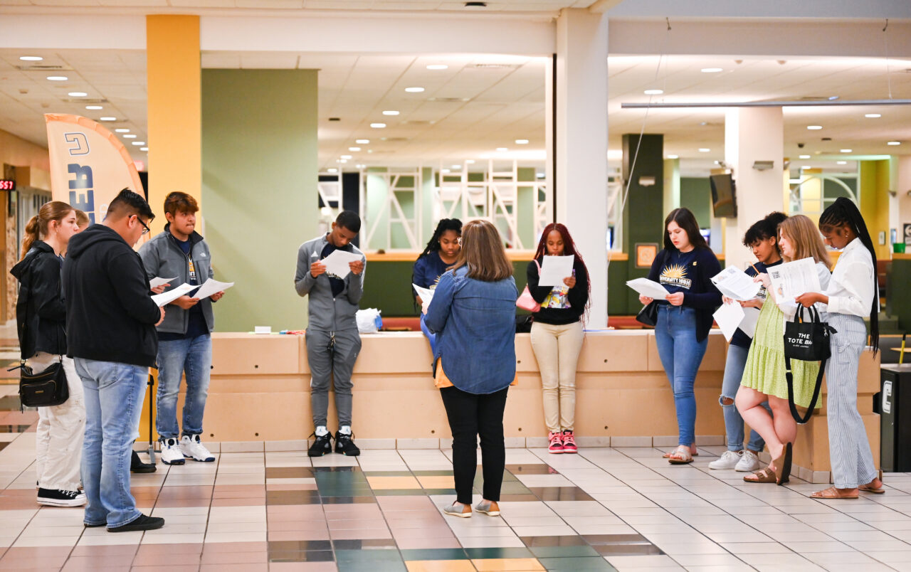 Students and their families attend the kickoff for University High on Thursday, April 27, 2023 in the Chattanooga Room.
