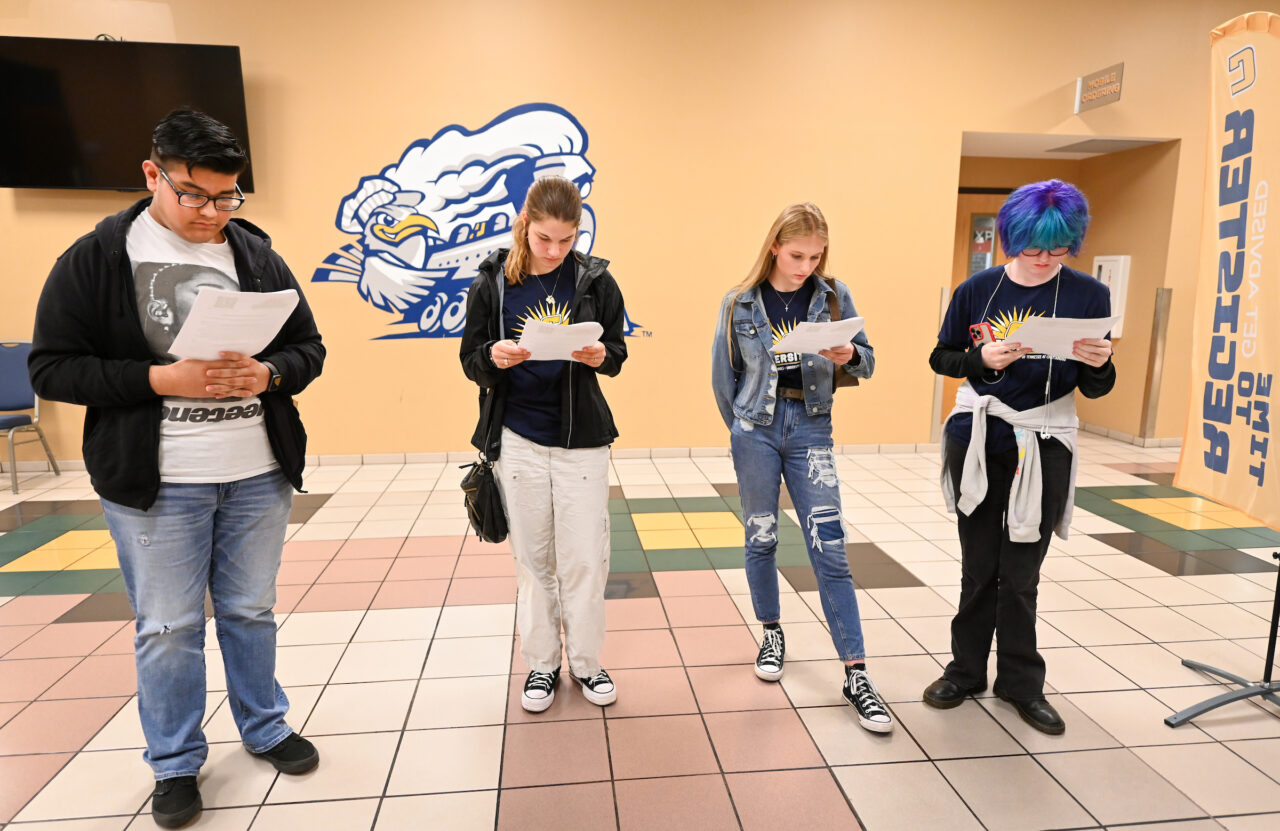 Students and their families attend the kickoff for University High on Thursday, April 27, 2023 in the Chattanooga Room.