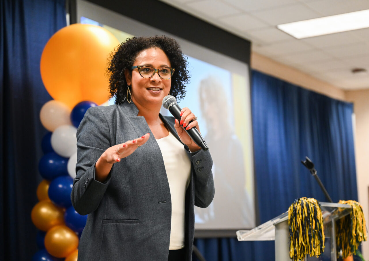 Students and their families attend the kickoff for University High on Thursday, April 27, 2023 in the Chattanooga Room.