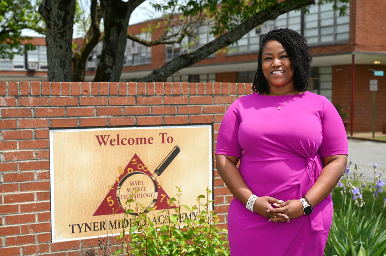 Dr. Aleisha McCallie is the principal at Tyner MIddle Academy. Photo by Angela Foster.