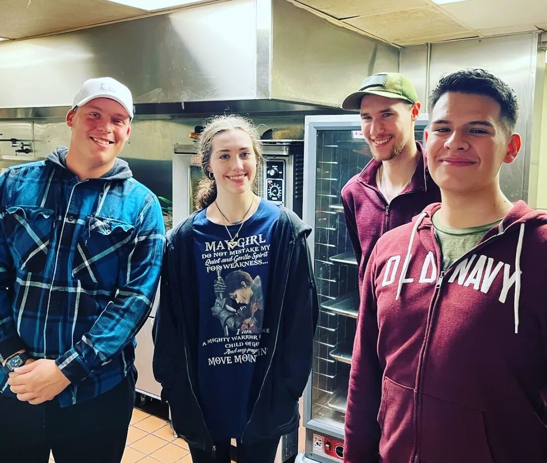 UTC students Jacob Hale, left, Journey Hammers, Arian Knipstein and Marco Hernandez at the CHATT Foundation (photo courtesy: Tammy Garland).