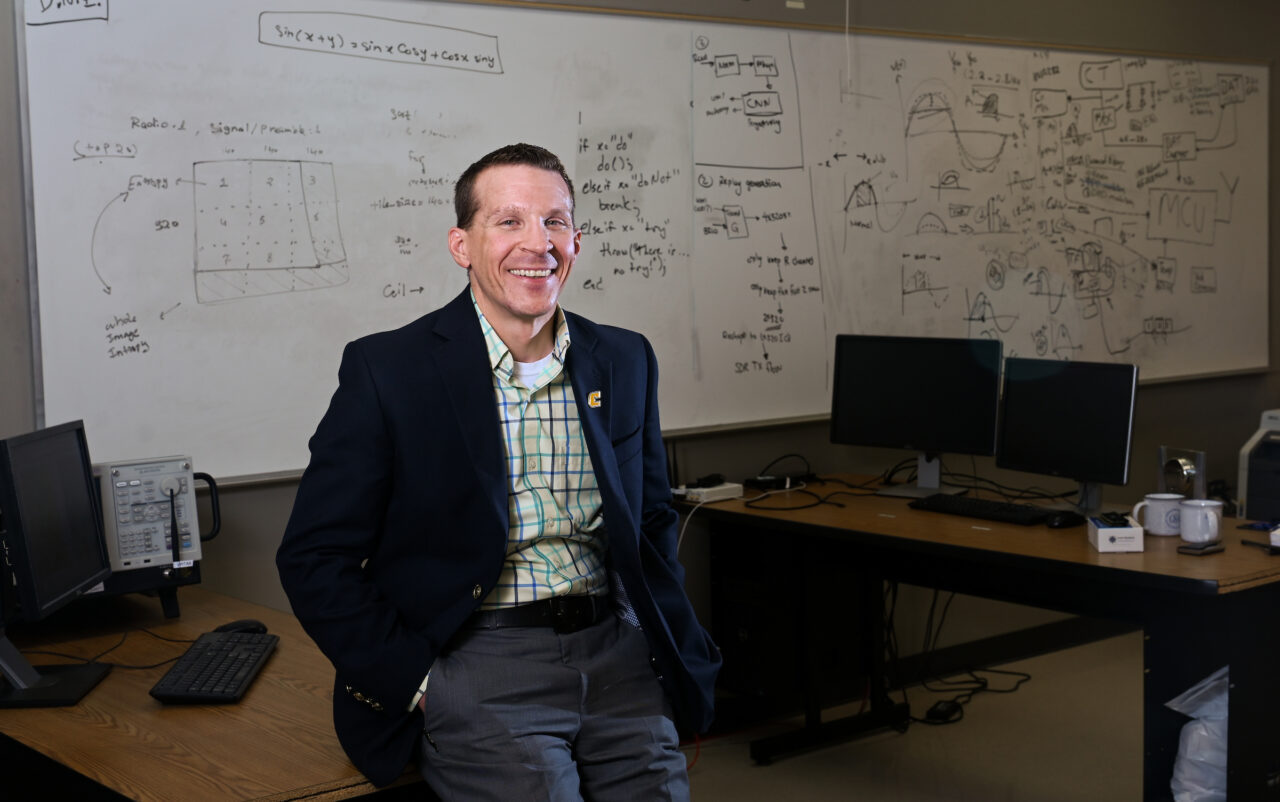 UC Foundation Associate Professor of Electrical Engineering Donald Reising (photo by Angela Foster).