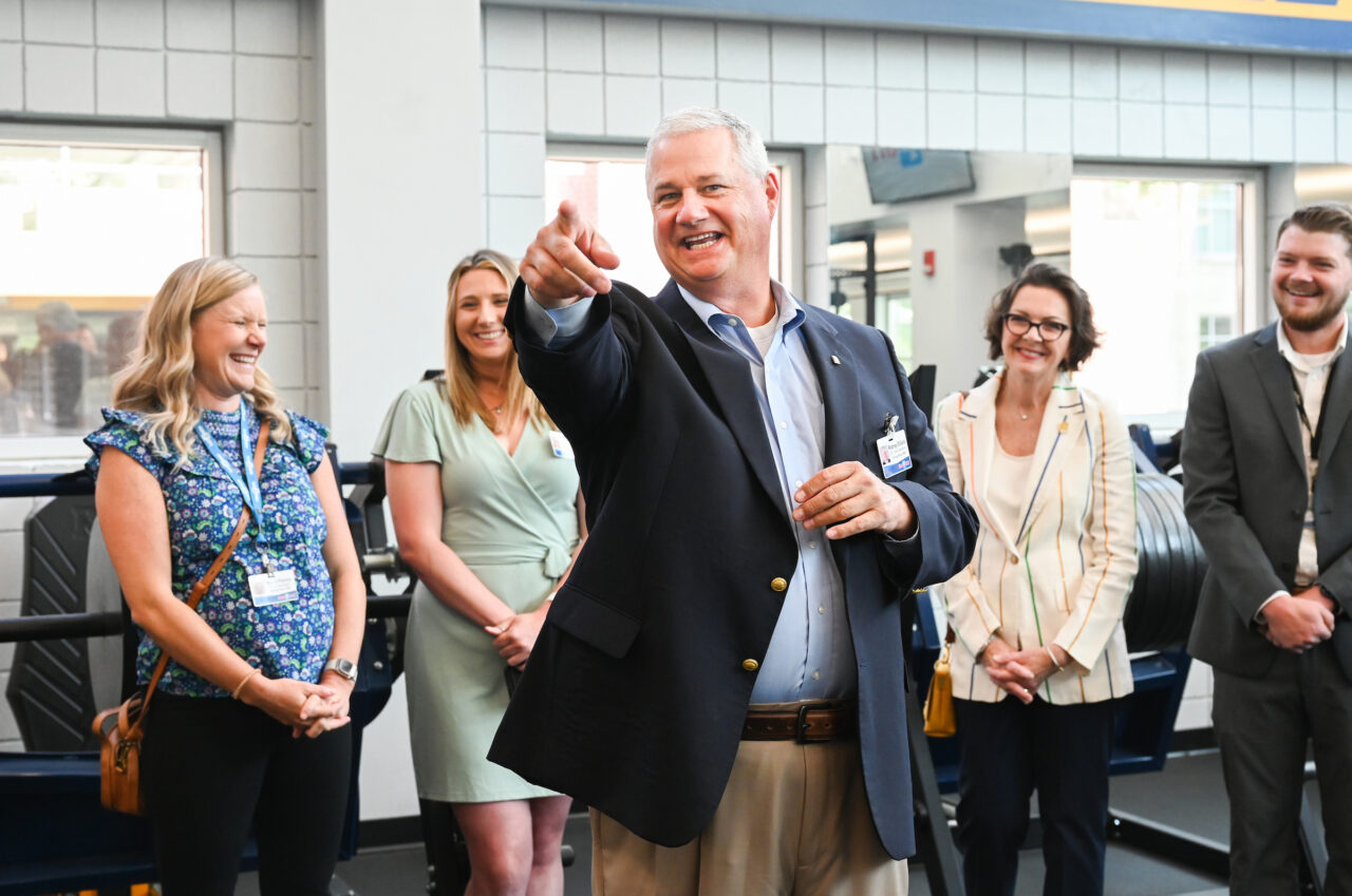 Food City and UTC representatives attend an event Thursday, May 25 in the Brenda Lawson Student-Athlete Success Center to announce that Food City will be funding a Fueling Station featuring healthy food options for athletes.