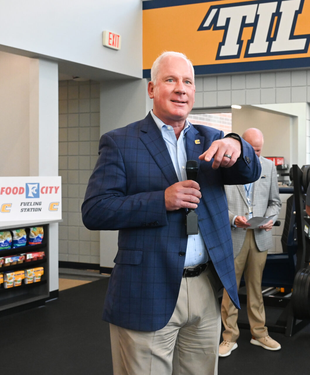 Food City and UTC representatives attend an event Thursday, May 25 in the Brenda Lawson Student-Athlete Success Center to announce that Food City will be funding a Fueling Station featuring healthy food options for athletes.