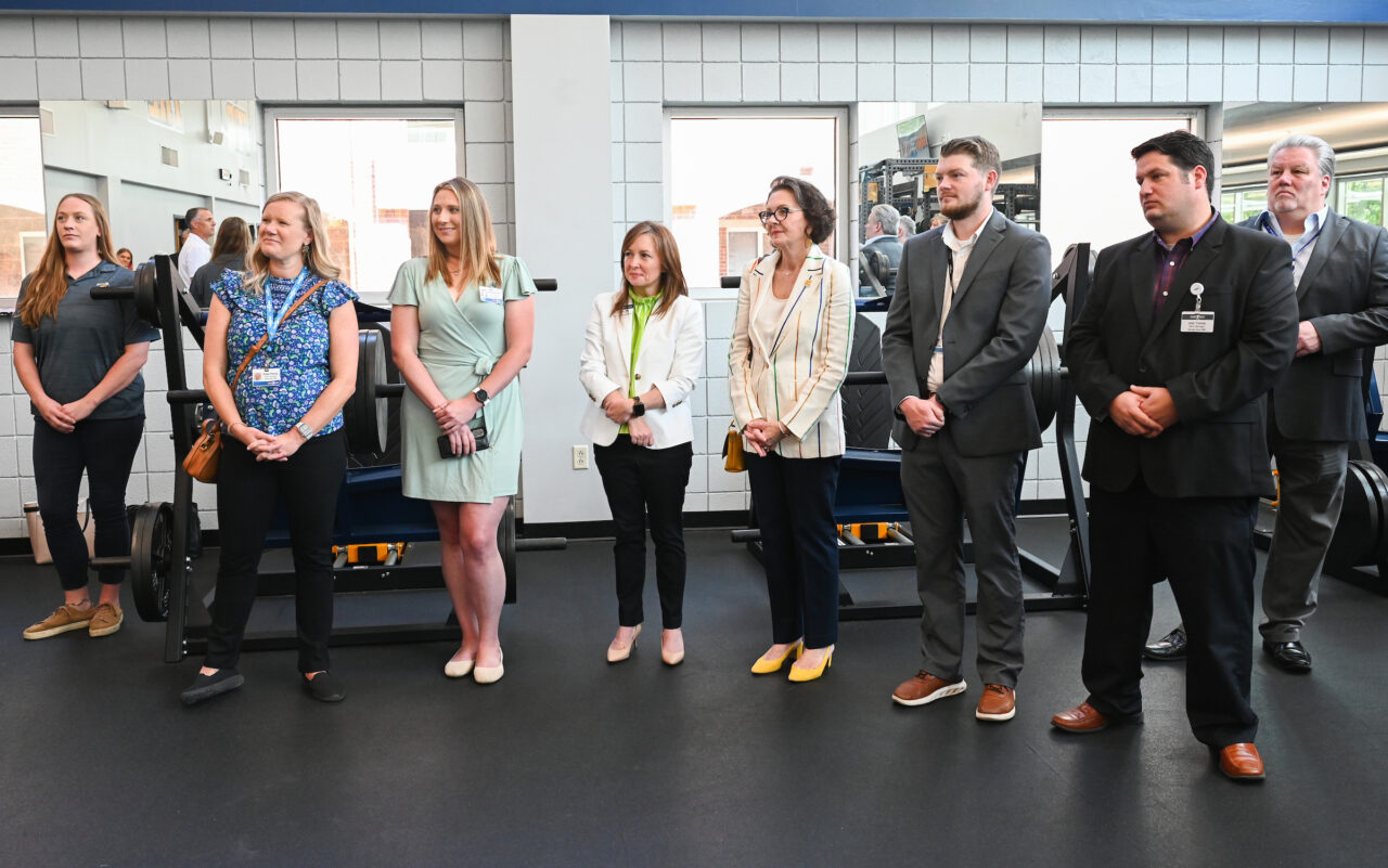 Food City and UTC representatives attend an event Thursday, May 25 in the Brenda Lawson Student-Athlete Success Center to announce that Food City will be funding a Fueling Station featuring healthy food options for athletes.
