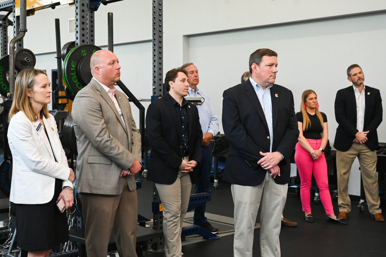 Food City and UTC representatives attend an event Thursday, May 25 in the Brenda Lawson Student-Athlete Success Center to announce that Food City will be funding a Fueling Station featuring healthy food options for athletes.