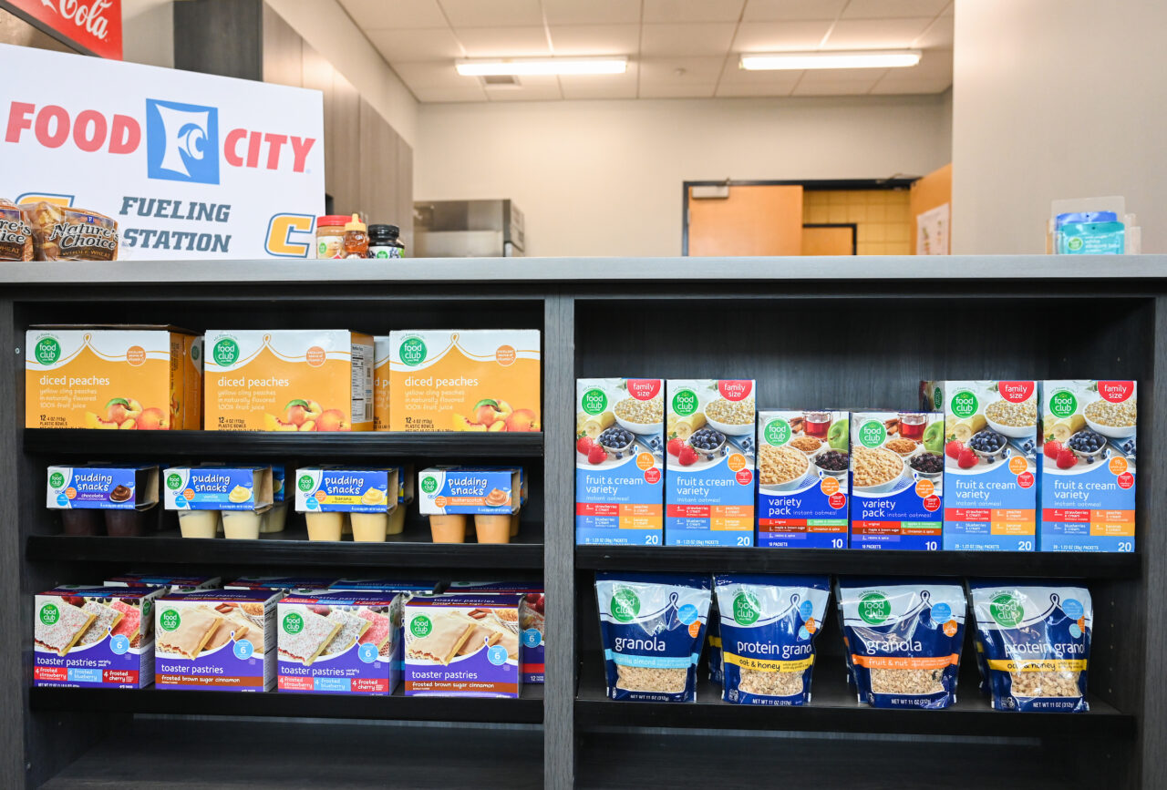 Food City and UTC representatives attend an event Thursday, May 25 in the Brenda Lawson Student-Athlete Success Center to announce that Food City will be funding a Fueling Station featuring healthy food options for athletes.