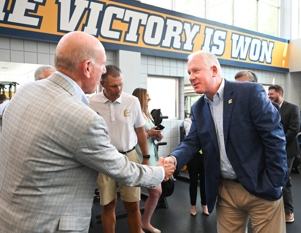 Food City and UTC representatives attend an event Thursday, May 25 in the Brenda Lawson Student-Athlete Success Center to announce that Food City will be funding a Fueling Station featuring healthy food options for athletes.