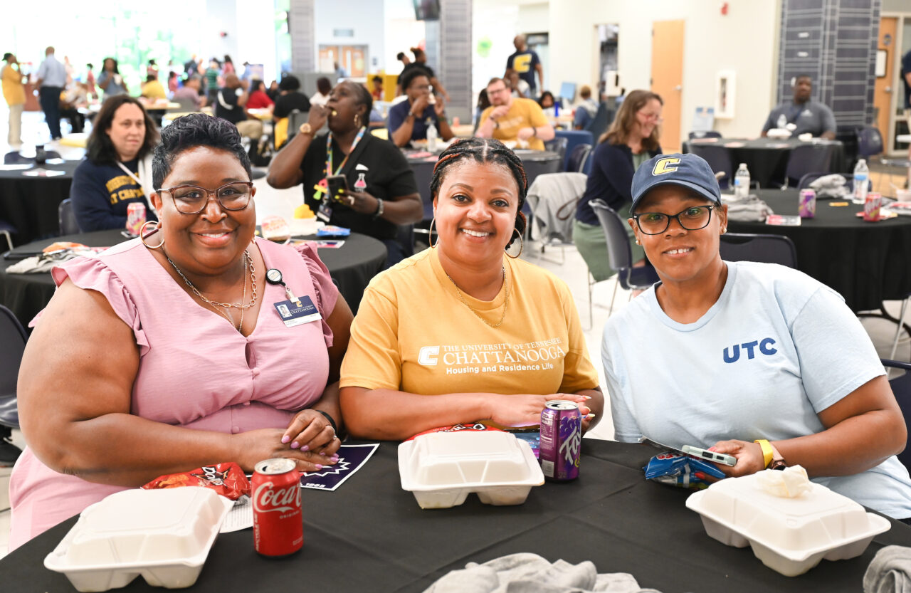 People attend a Junteenth celebration, Friday, June 16, 2023 in Lupton Hall.