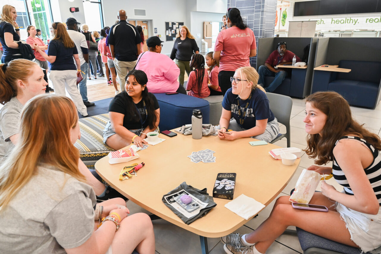 People attend a Junteenth celebration, Friday, June 16, 2023 in Lupton Hall.