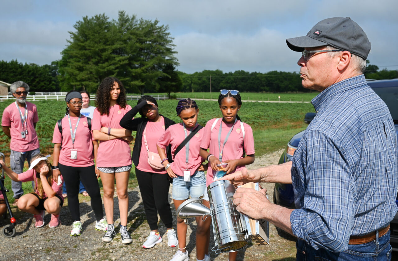 UTC played host to the Agriculture and Nutrition for Girls while Encouraging Leadership (ANGELS) summer camp experience. ANGELS camp visited local farms for Friday field trips, including Smith Berry Farm. Photo by Angela Foster.