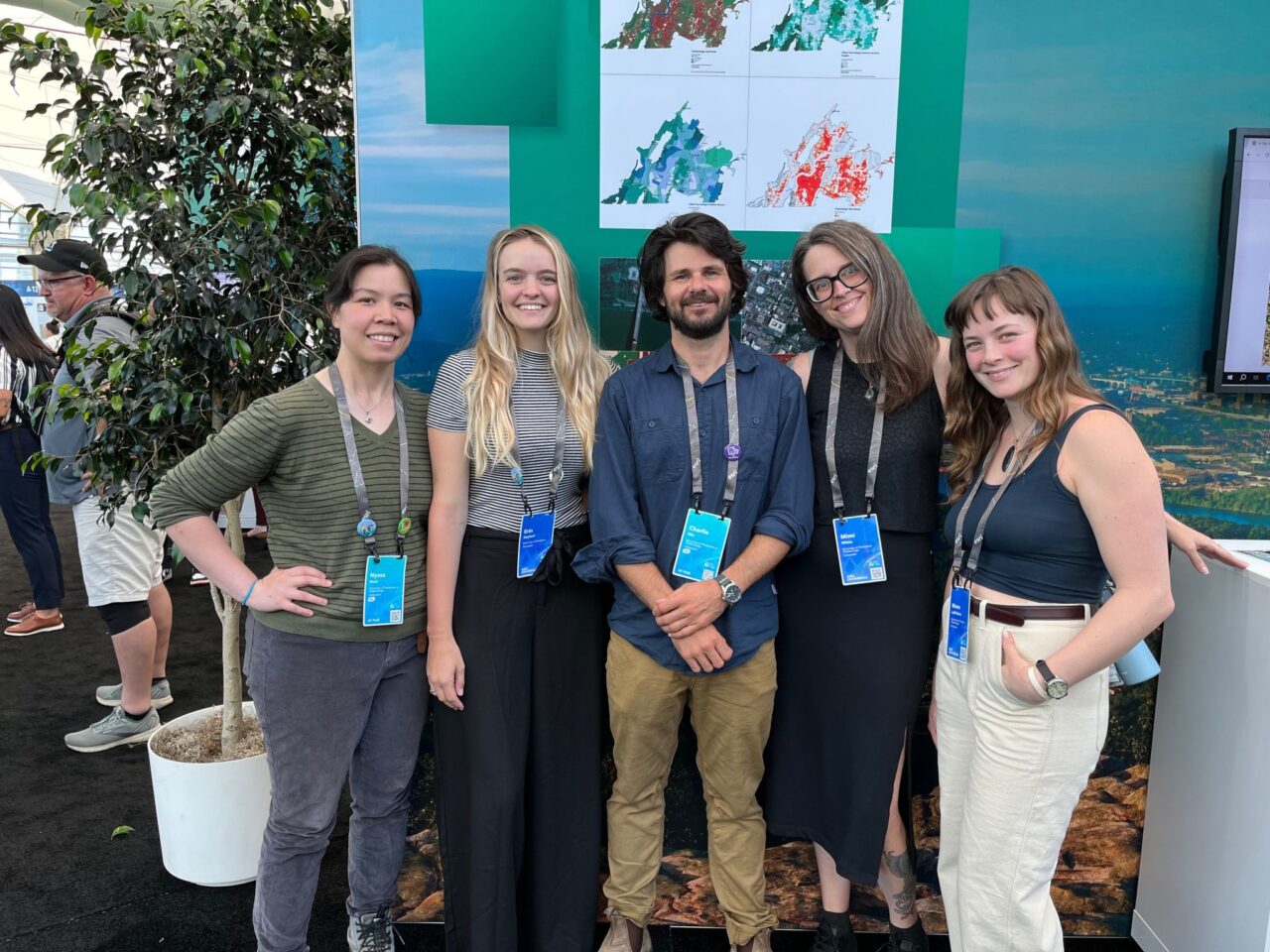 From left: GIS Assistant Director Nyssa Hunt, Erin Gaylord, GIS Director Charlie Mix, Mimi White and Mona Latil-Quinn (photo courtesy of Charlie Mix)