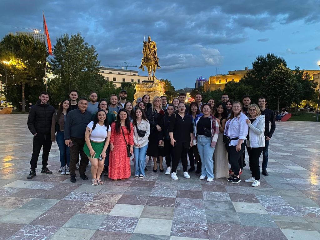 UTC and Albanian students interacted as part of the international business experience. Photo courtesy of Dr. Beni Asllani.