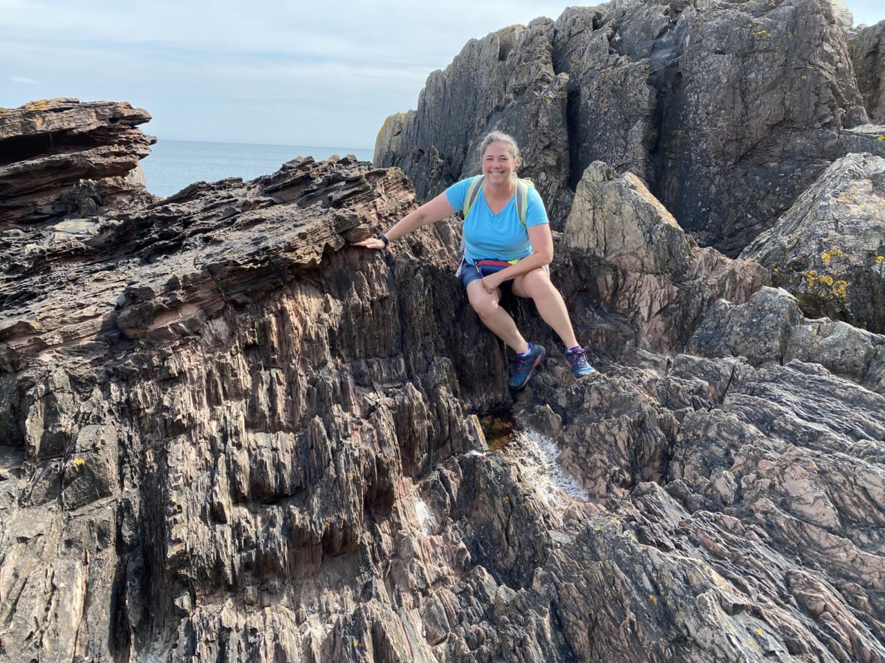 Amy Brock-Hon at Siccar Point