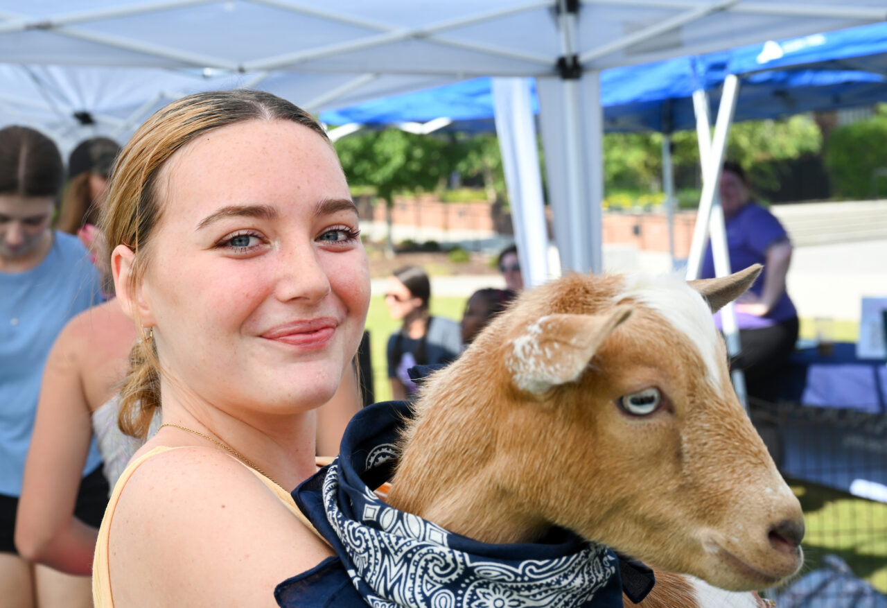 Goat Yoga, Wednesday, Aug. 23, 2023 on Chamberlain Field.