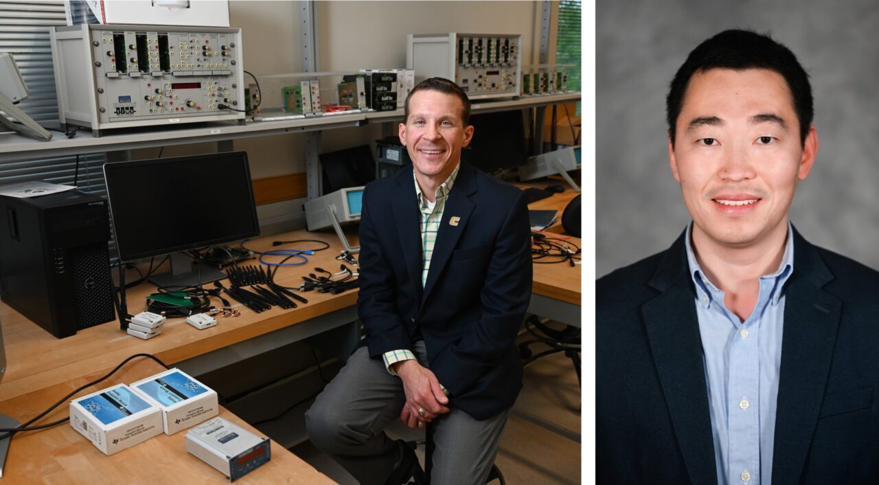 Guerry Professors Donald Reising, left, and Dalei Wu