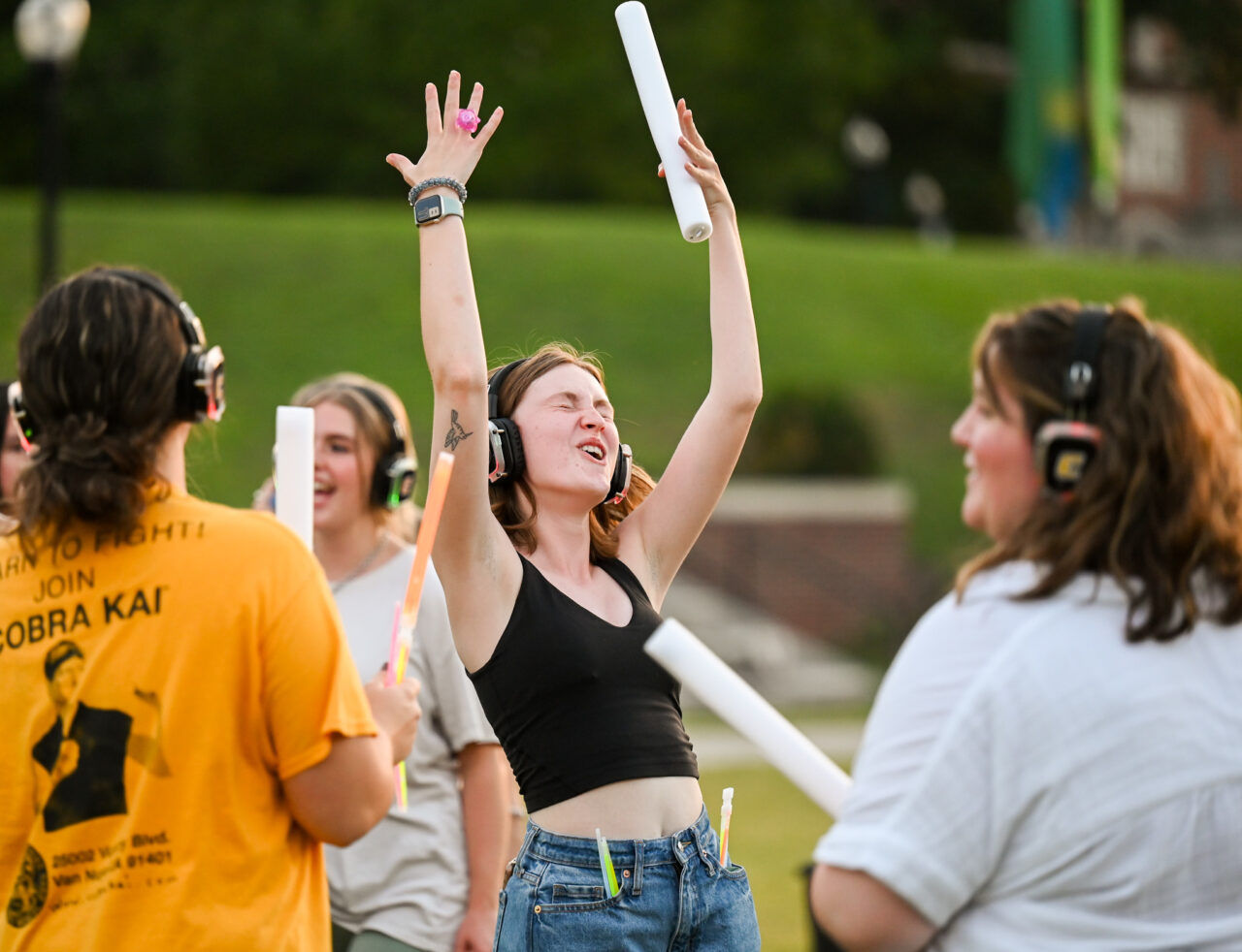 Headphone disco, Thursday, Aug. 24, 2023 on Chamberlain Field.