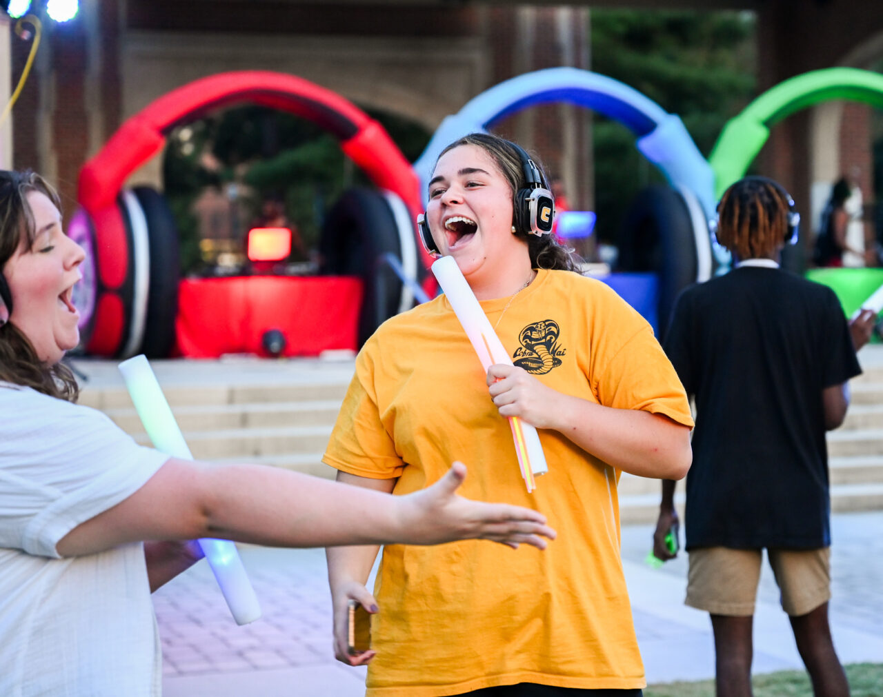 Headphone disco, Thursday, Aug. 24, 2023 on Chamberlain Field.