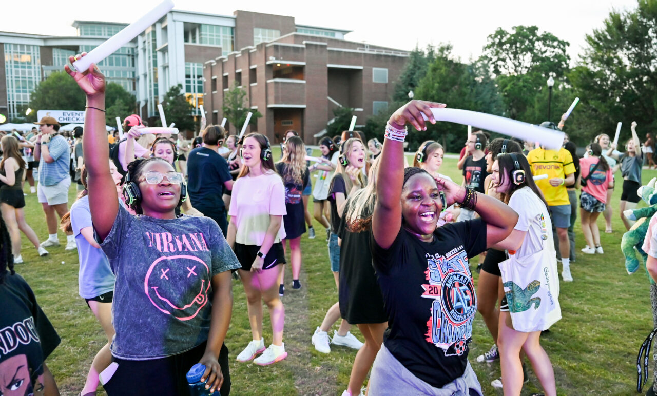 Headphone disco, Thursday, Aug. 24, 2023 on Chamberlain Field.