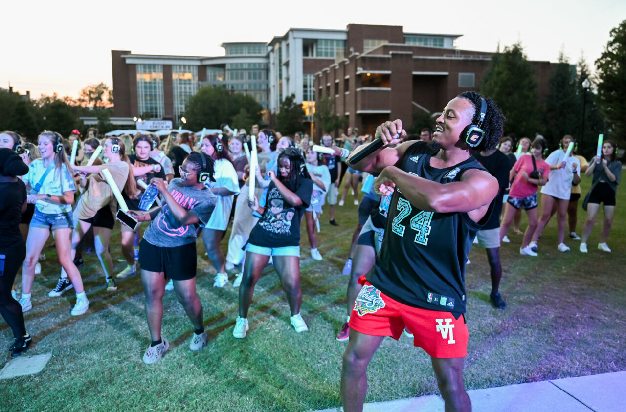 Headphone disco, Thursday, Aug. 24, 2023 on Chamberlain Field.