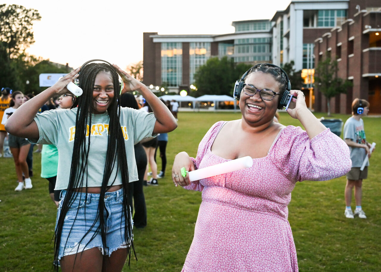 Headphone disco, Thursday, Aug. 24, 2023 on Chamberlain Field.