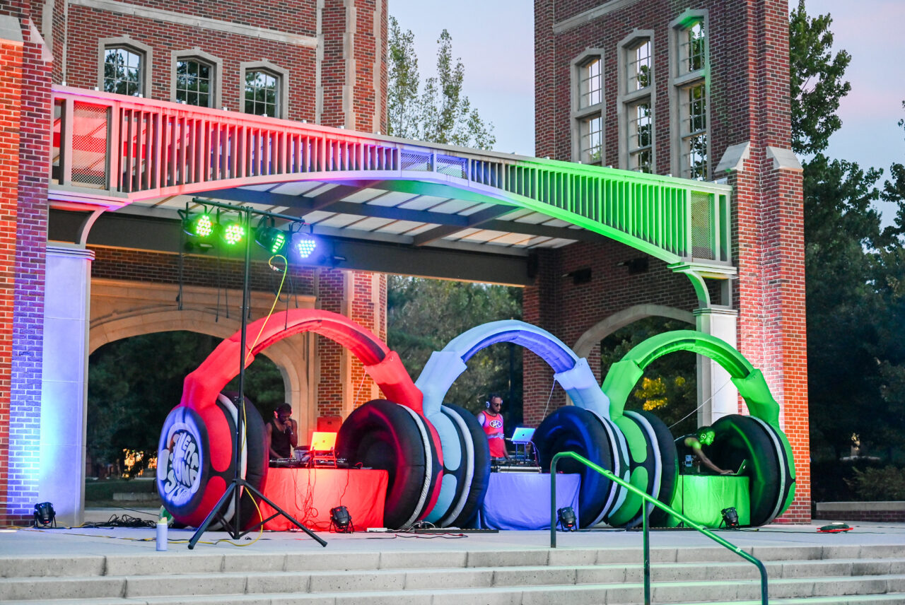 Headphone disco, Thursday, Aug. 24, 2023 on Chamberlain Field.