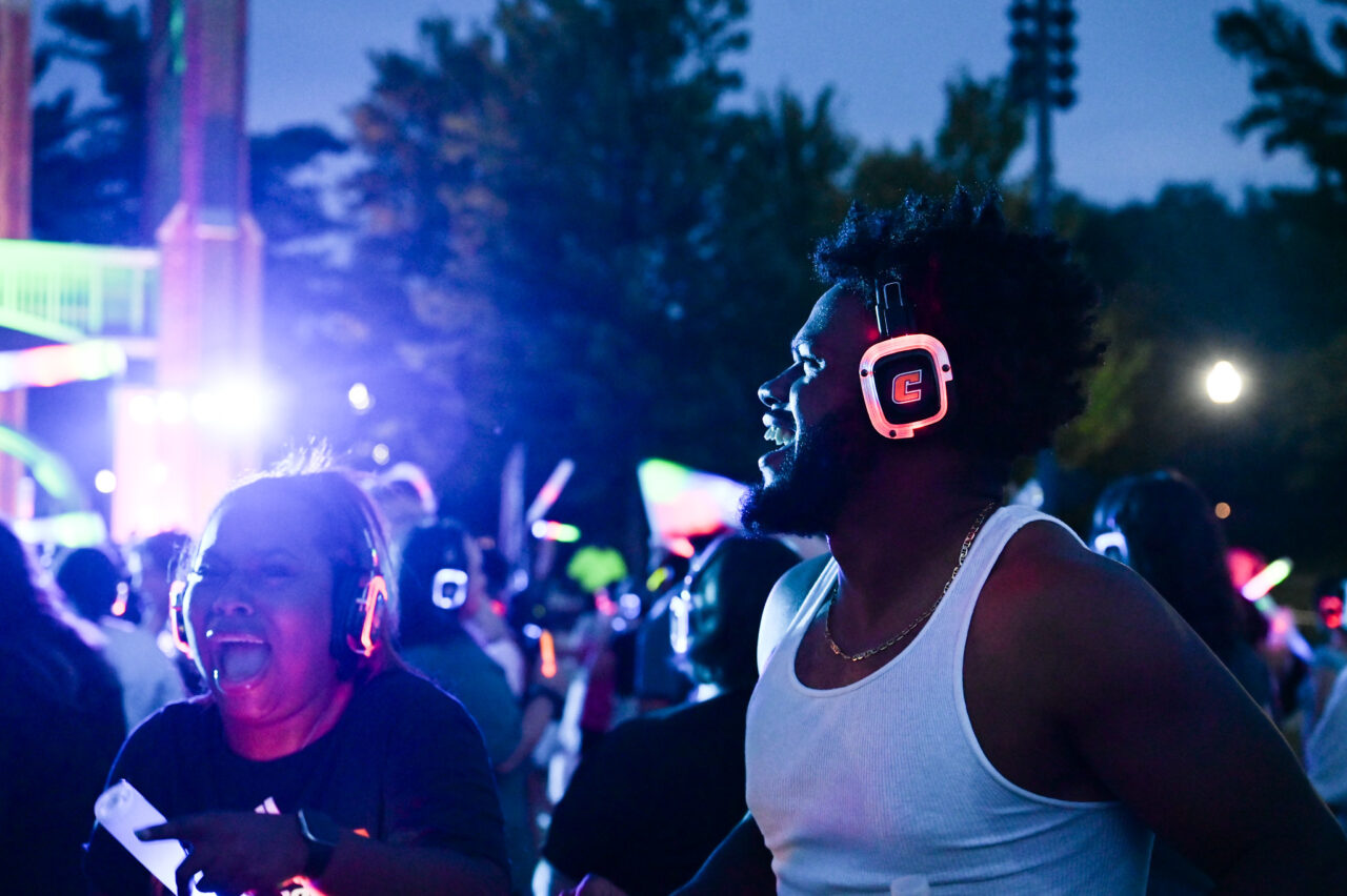 Headphone disco, Thursday, Aug. 24, 2023 on Chamberlain Field.