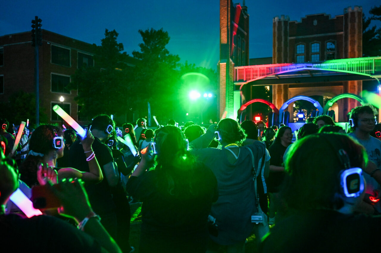 Headphone disco, Thursday, Aug. 24, 2023 on Chamberlain Field.