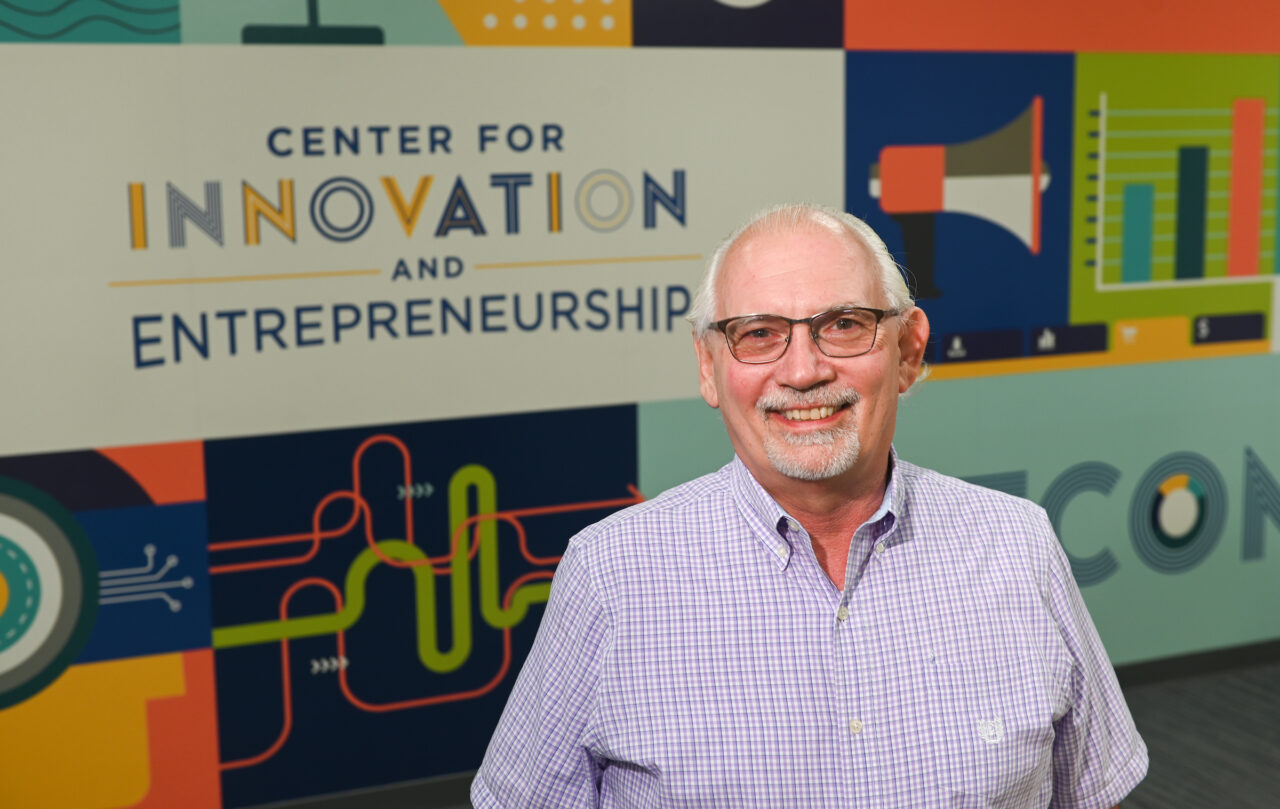 Mike Bradshaw is the new director of the Center for Innovation and Entrepreneurship after serving as the CIE's first Entrepreneur-in-Residence since 2021. Photo by Angela Foster.