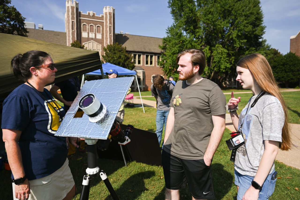Solar Telescopy, Tuesday, Aug. 22, 2023 in the Hooper Race courtyard.