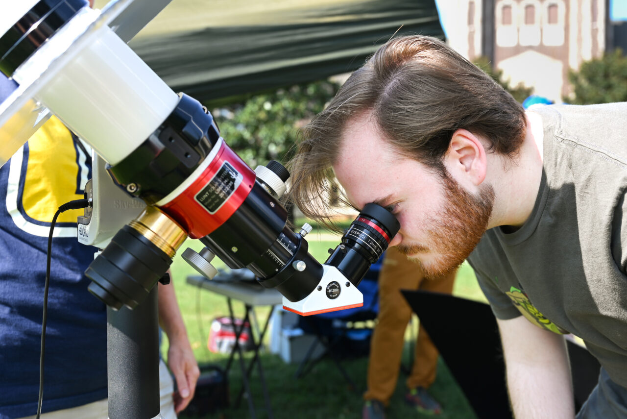 Solar Telescopy, Tuesday, Aug. 22, 2023 in the Hooper Race courtyard.
