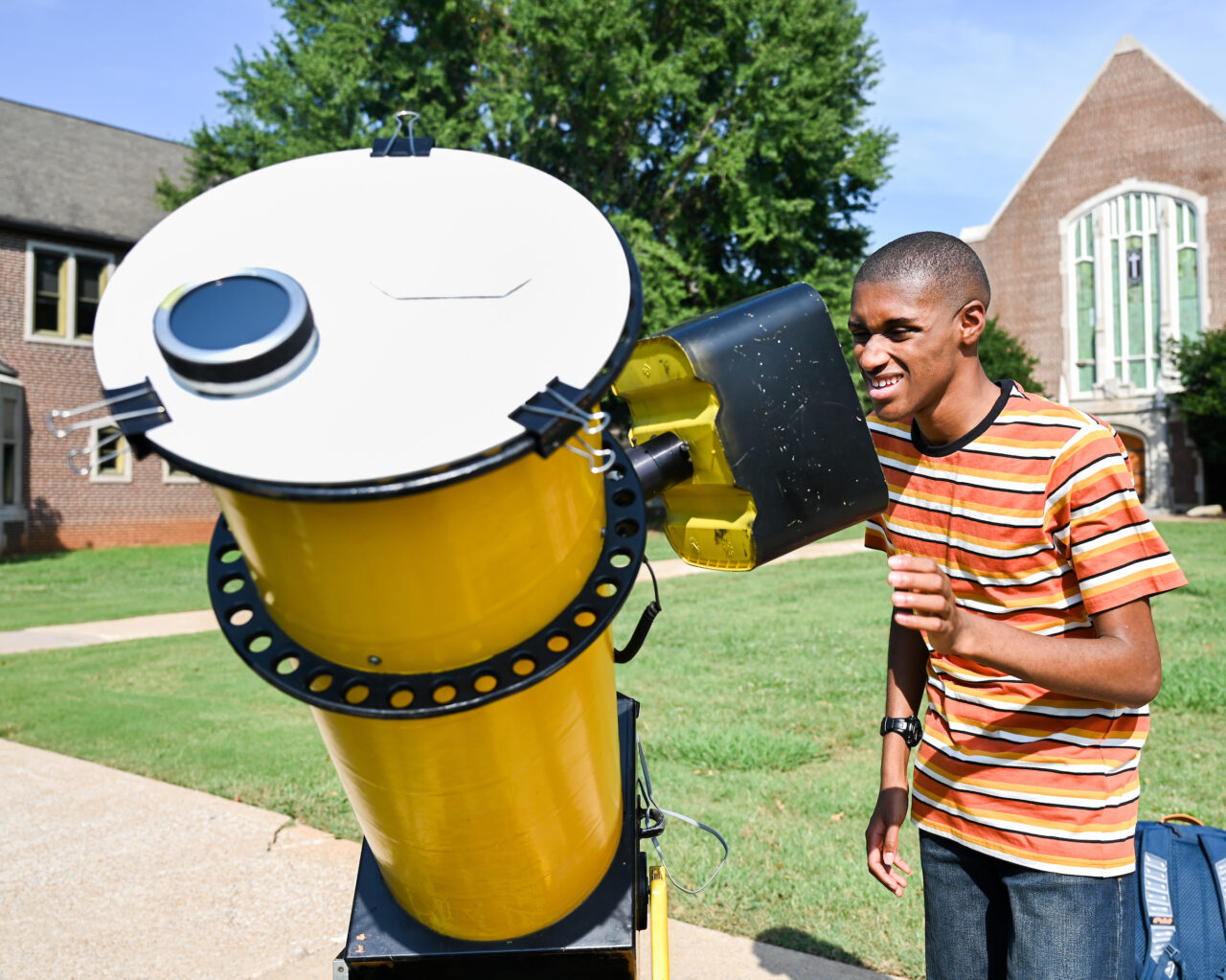 Solar Telescopy, Tuesday, Aug. 22, 2023 in the Hooper Race courtyard.